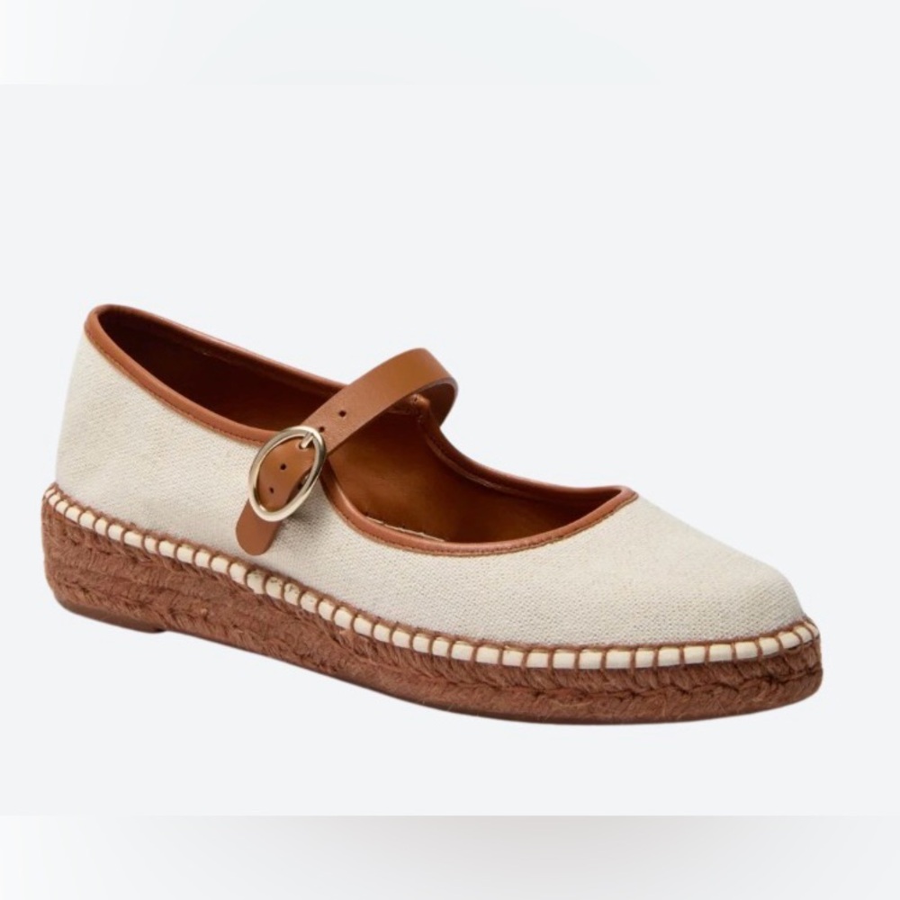 Tuckernuck Ivory Canvas Jamie Espadrille Flats